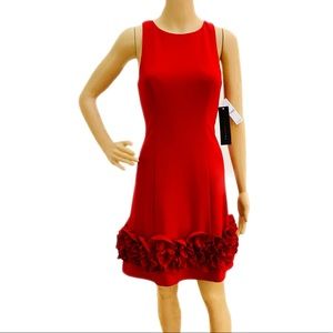 White House Black Market Red Bouquet Dress